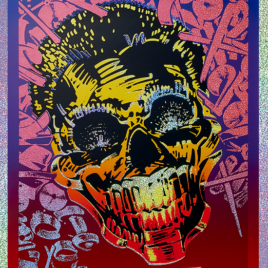Chaz Bojórquez: LA MIX (Red) Print