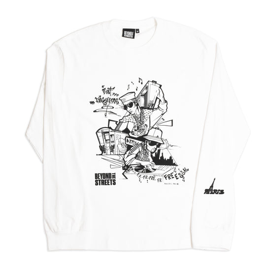 TICARET x BEYOND THE STREETS: Just Dangerous (White) Long Sleeve Tee