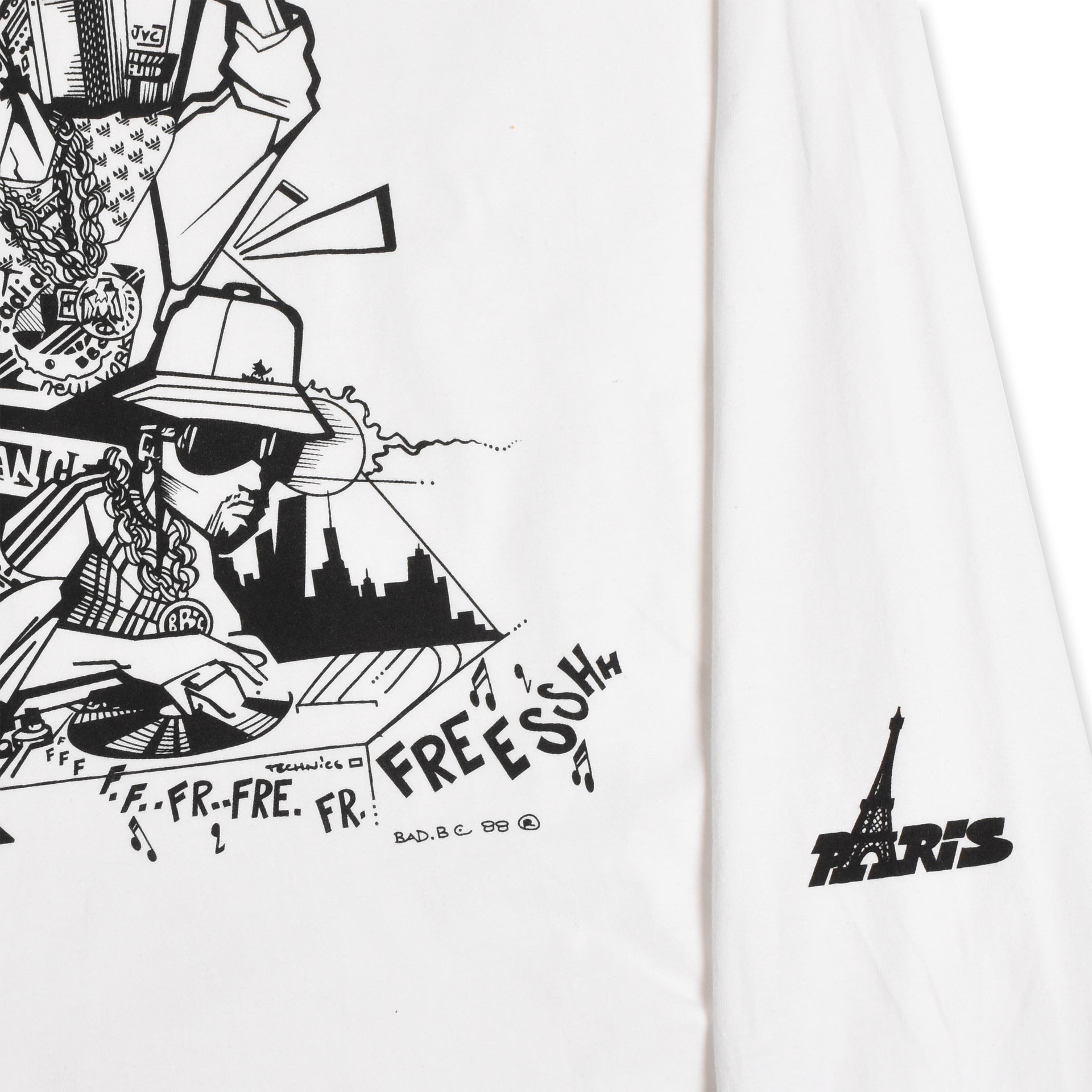 TICARET x BEYOND THE STREETS: Maglietta a Maniche Lunghe Just Dangerous (Bianco)