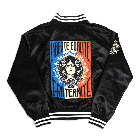 Shepard Fairey x BEYOND THE STREETS: LIBERTÉ EGALITÉ FRATERNITÉ Bomber Jacket