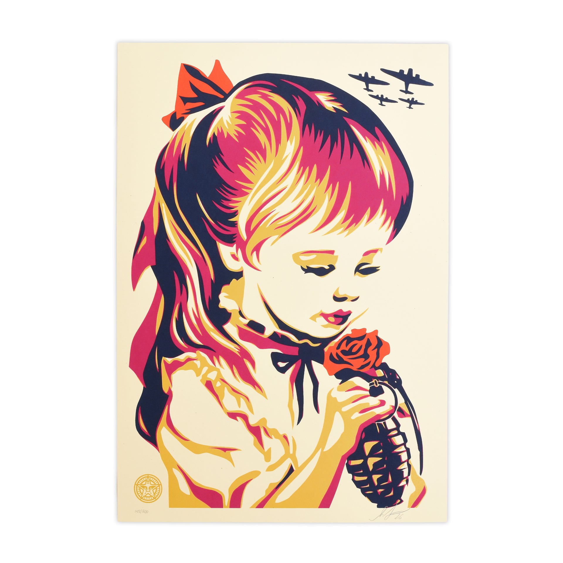Shepard Fairey: War By Numbers (Fuchsia) Print
