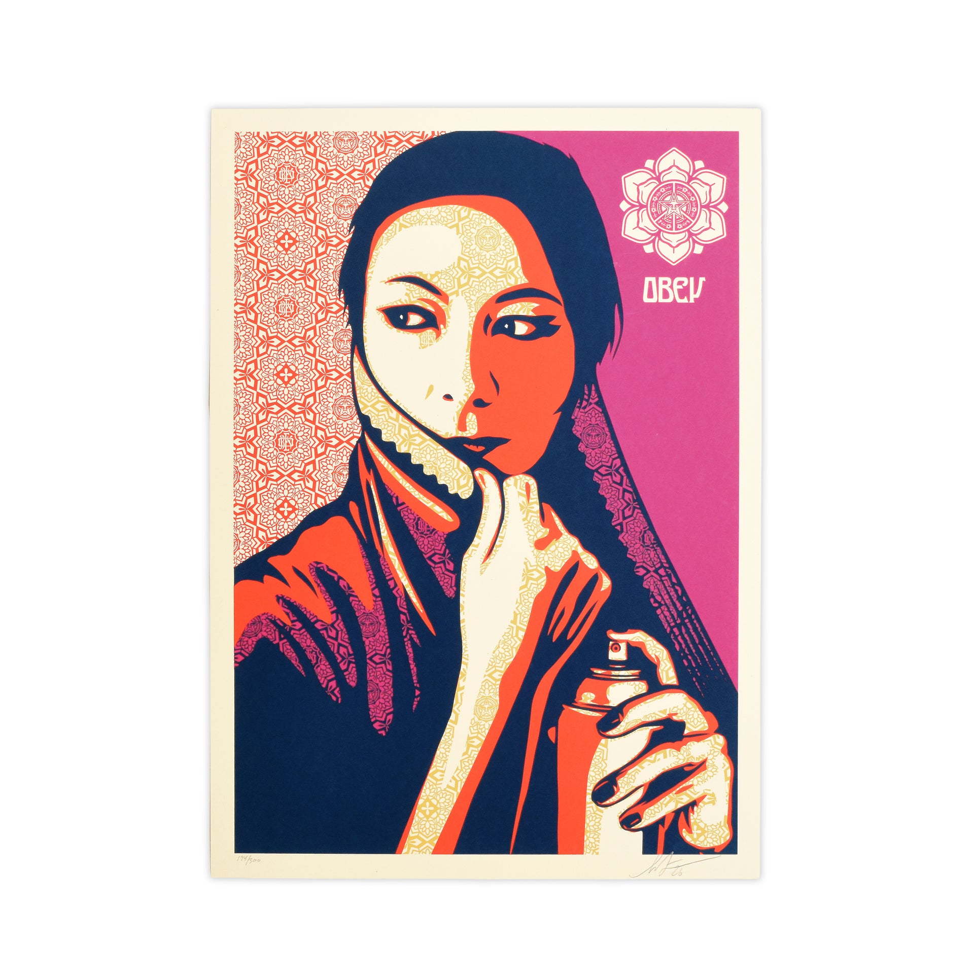 Shepard Fairey: Commanda (Fuchsia) Print