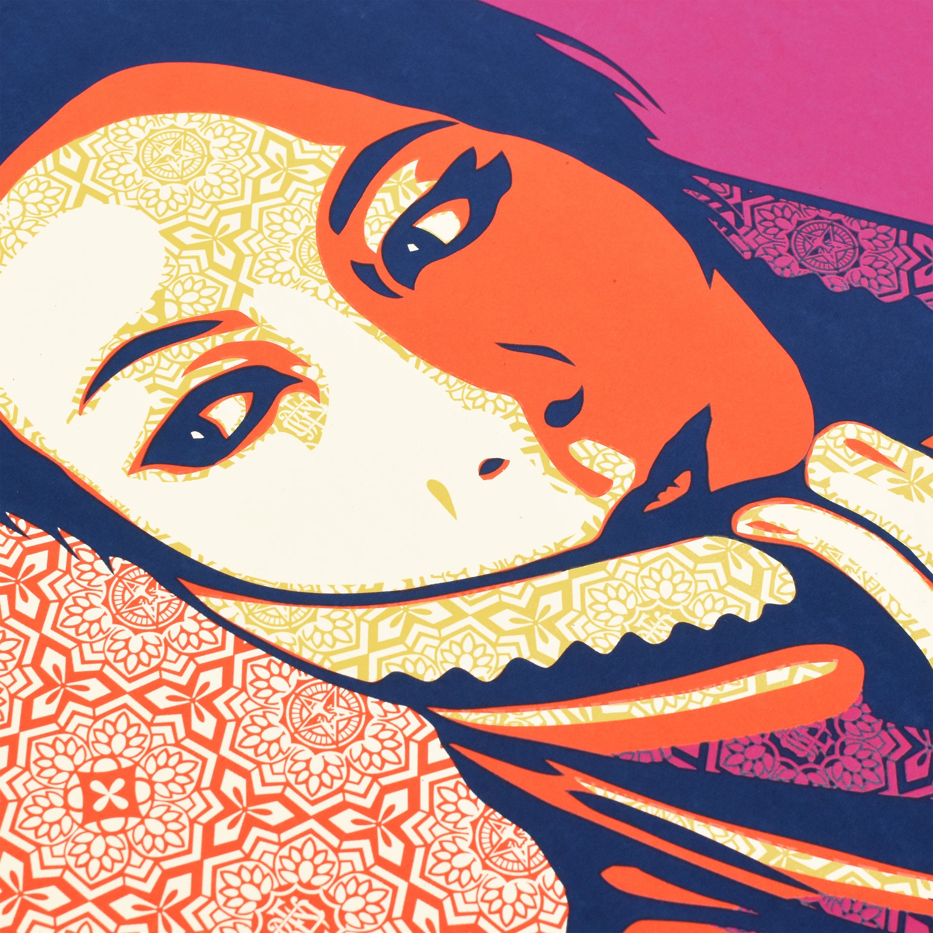 Shepard Fairey: Commanda (Fuchsia) Print