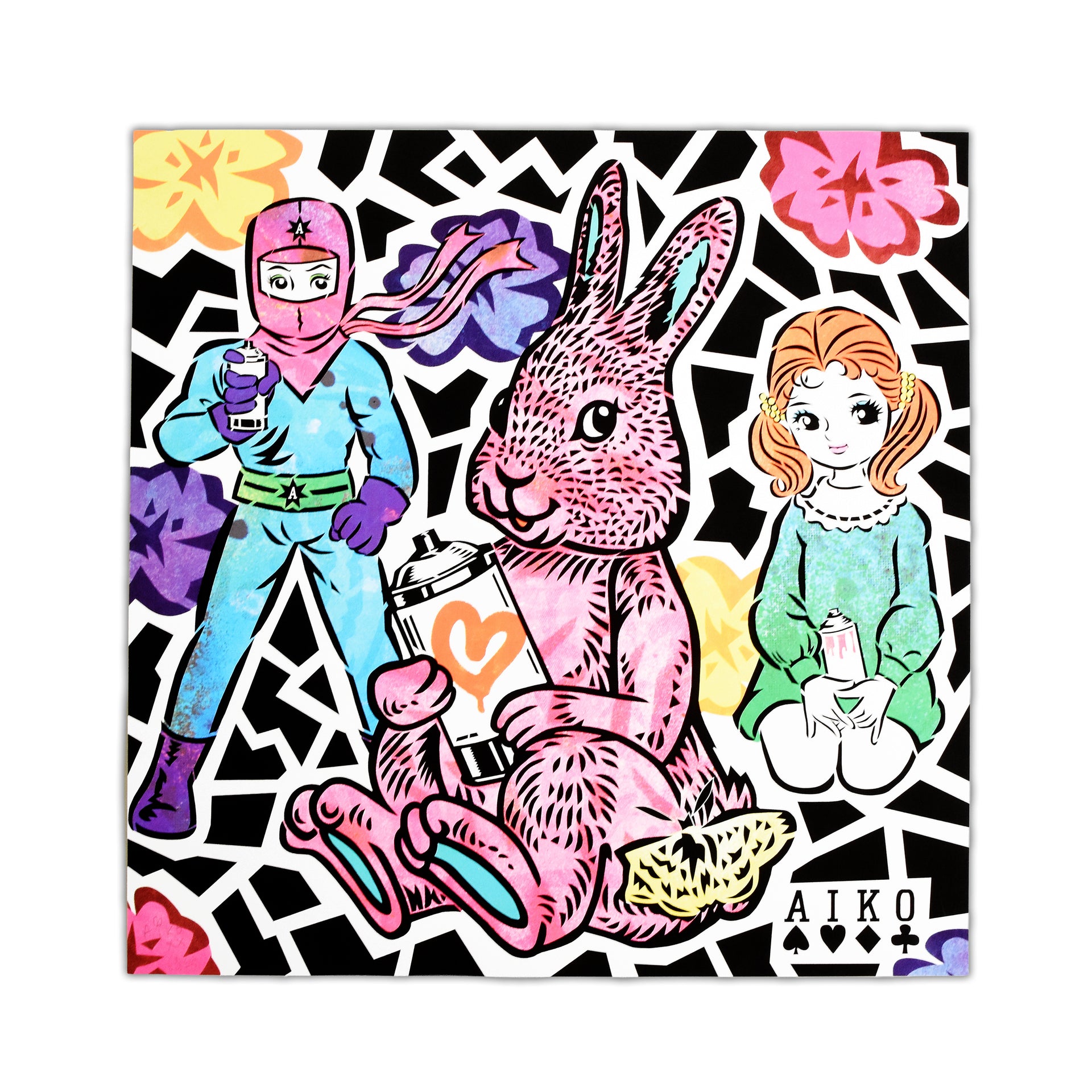 AIKO: Let's Go Bunny Print