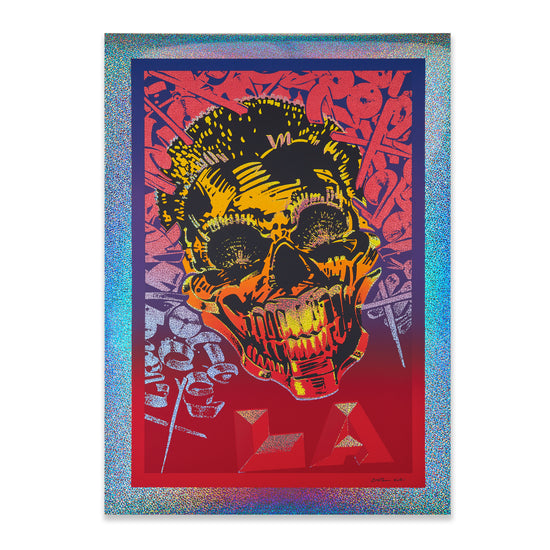 Chaz Bojórquez: LA MIX (Red) Print
