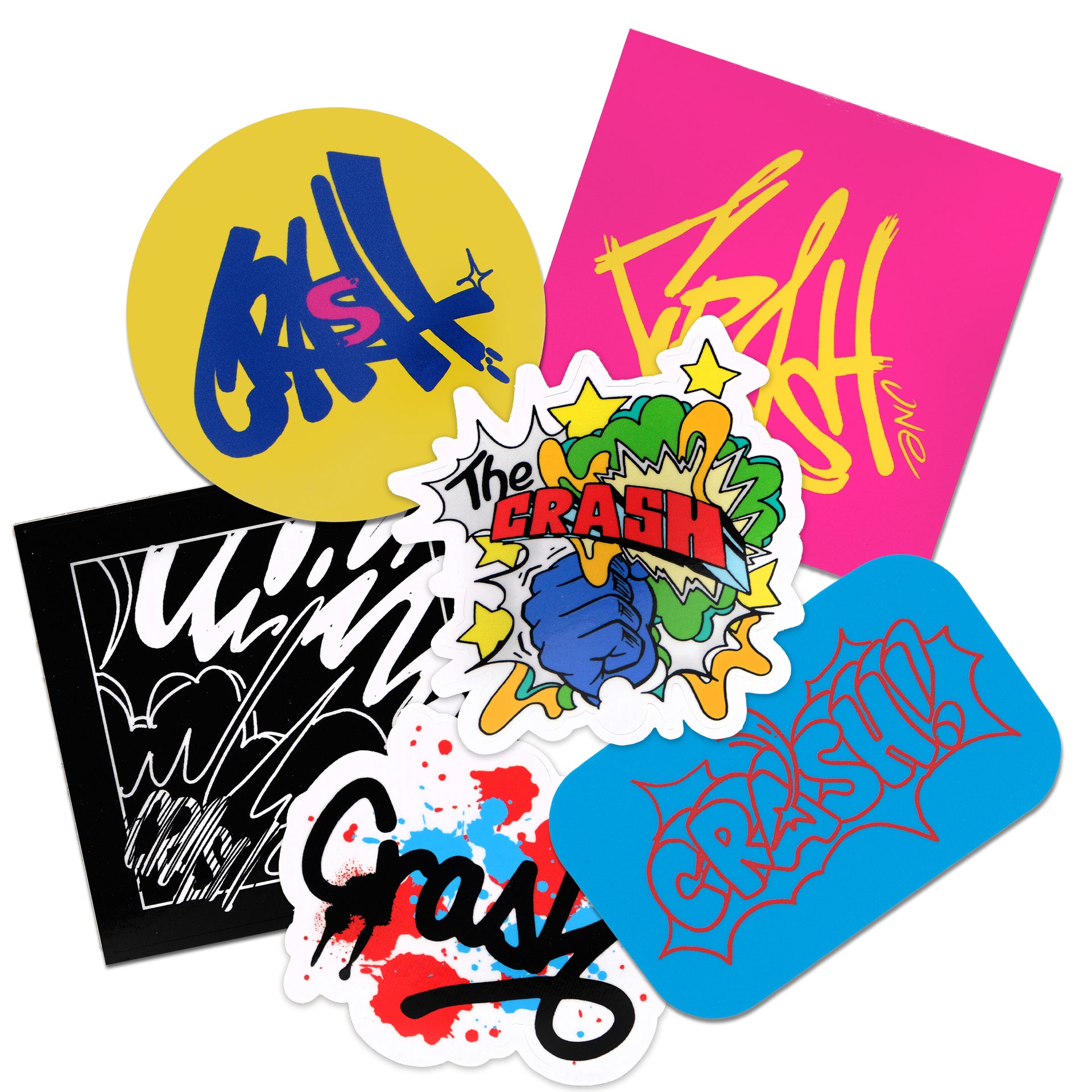 CRASH : Pack de 6 Autocollants