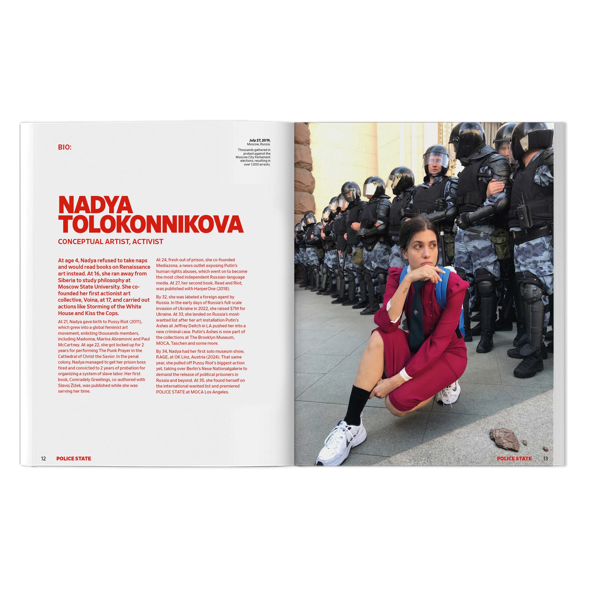 Nadya Tolokonnikova (PUSSY RIOT) "Police State" Book