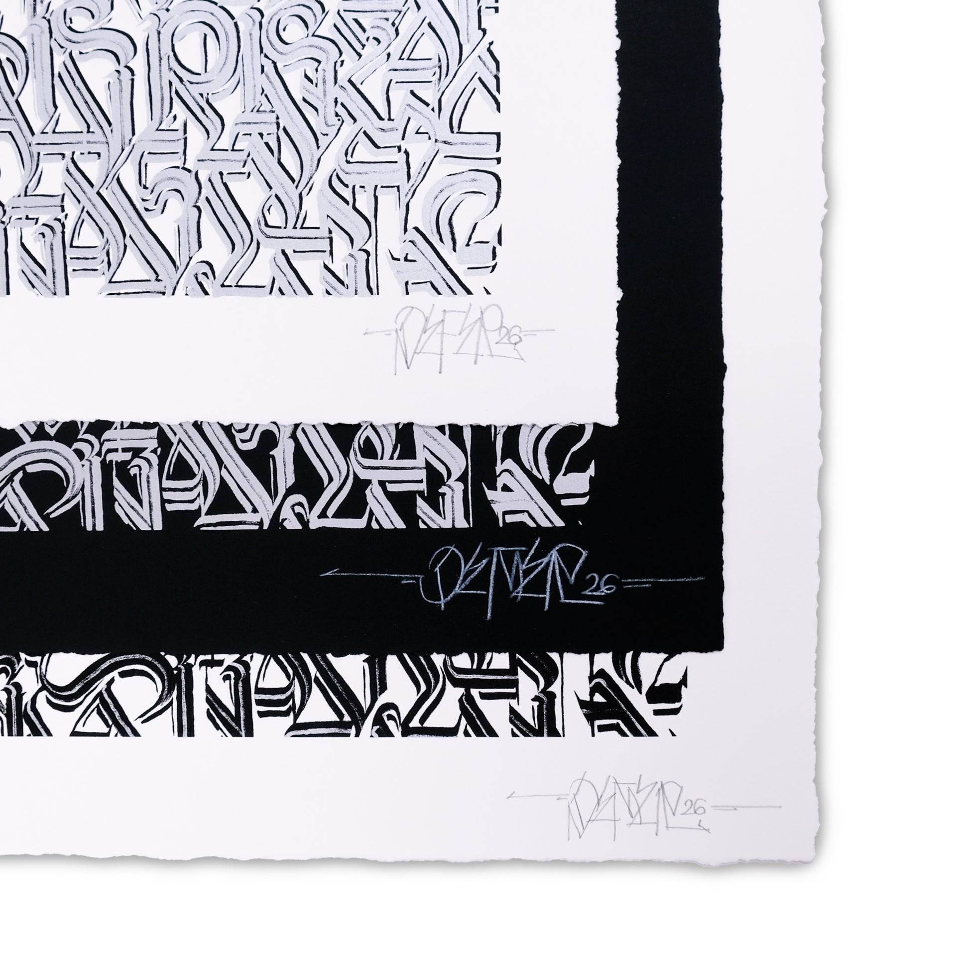 DEFER: Los Angeles and Beyond (Silver on Black) Print