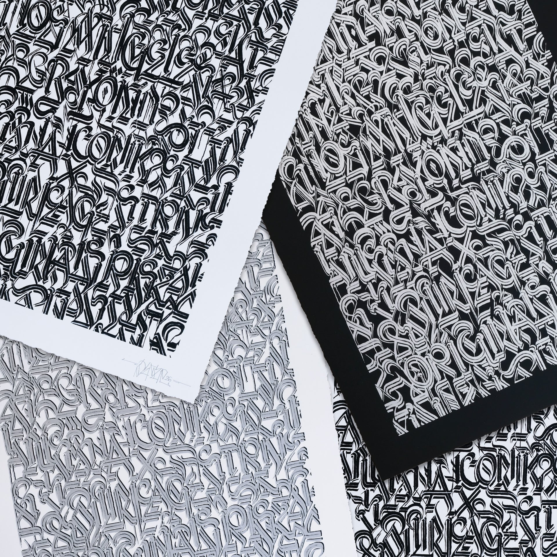 DEFER: Los Angeles and Beyond (Silver on White) Print