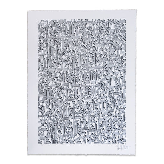 DEFER: Los Angeles and Beyond (Silver on White) Print