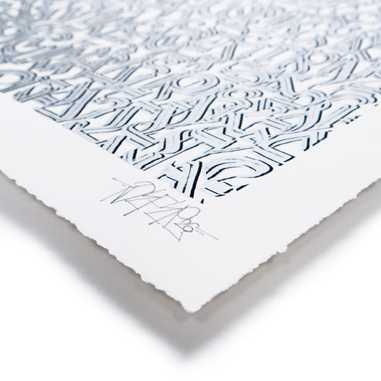 DEFER: Los Angeles and Beyond (Silver on White) Print