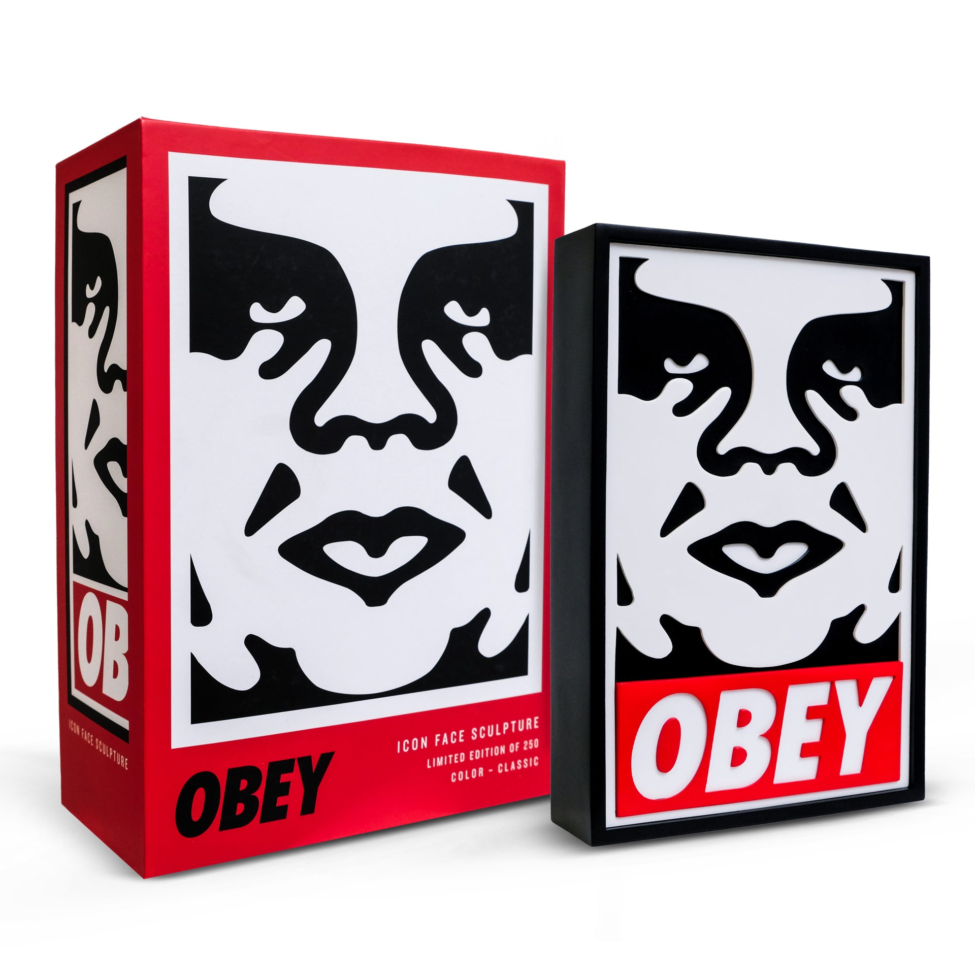 OBEY : Sculpture Visage Icône (Noir & Blanc)