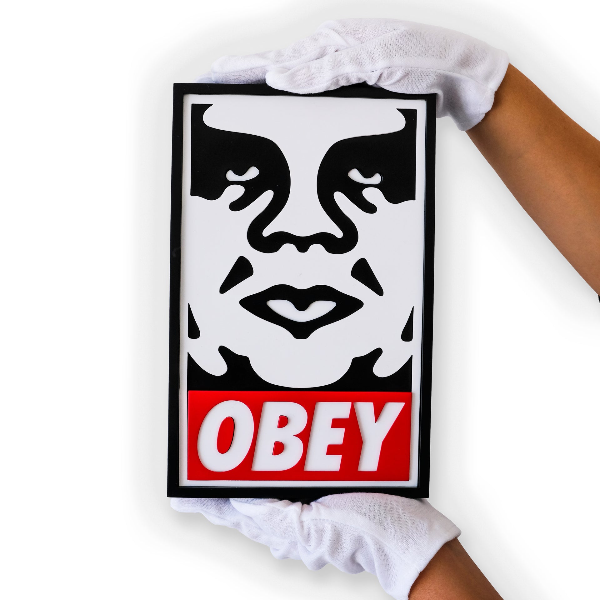 OBEY : Sculpture Visage Icône (Noir & Blanc)