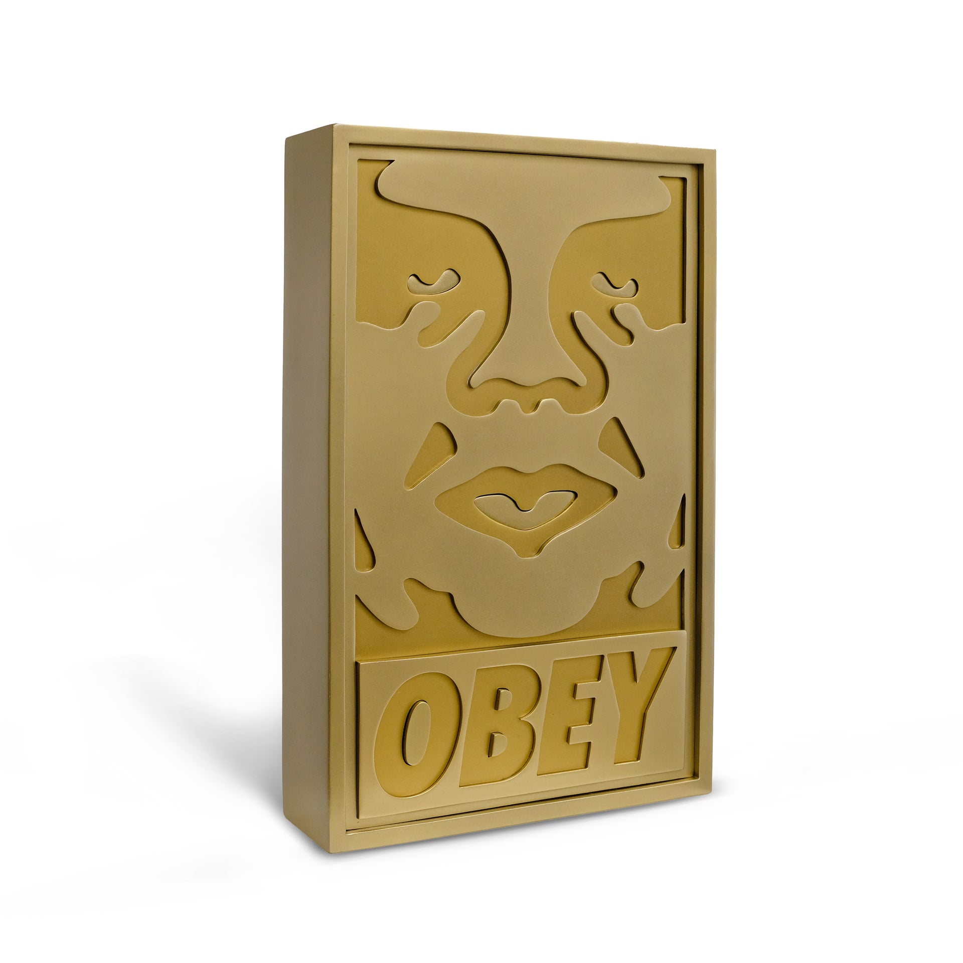 OBEY: Icon Face Sculpture (Gold)