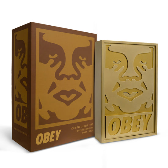 OBEY: Icon Face Sculpture (Gold)