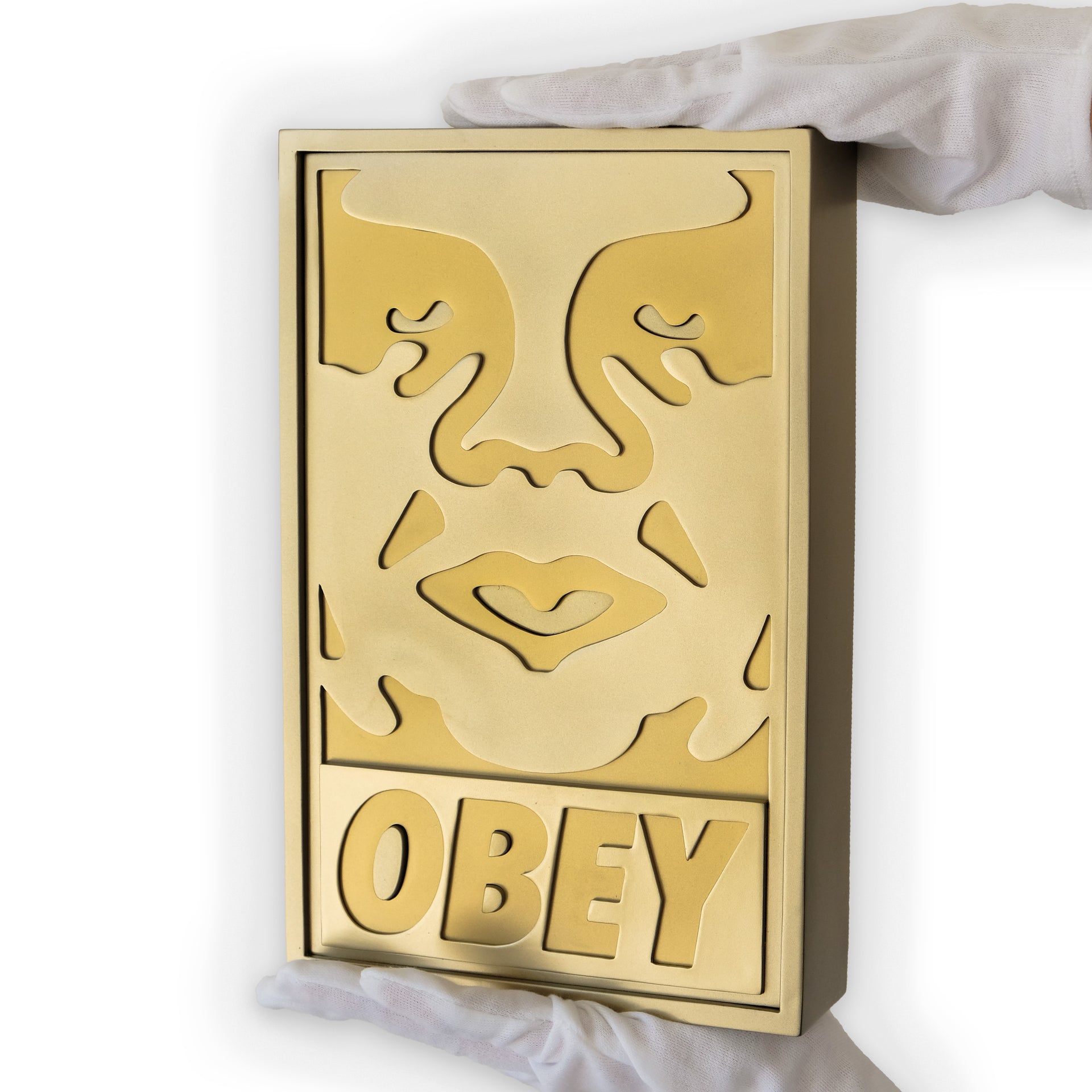 OBEY: Icon Face Sculpture (Gold)