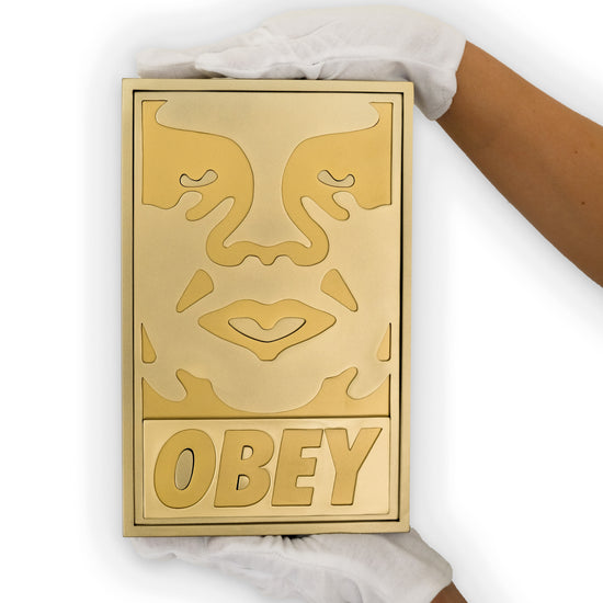 OBEY: Icon Face Sculpture (Gold)