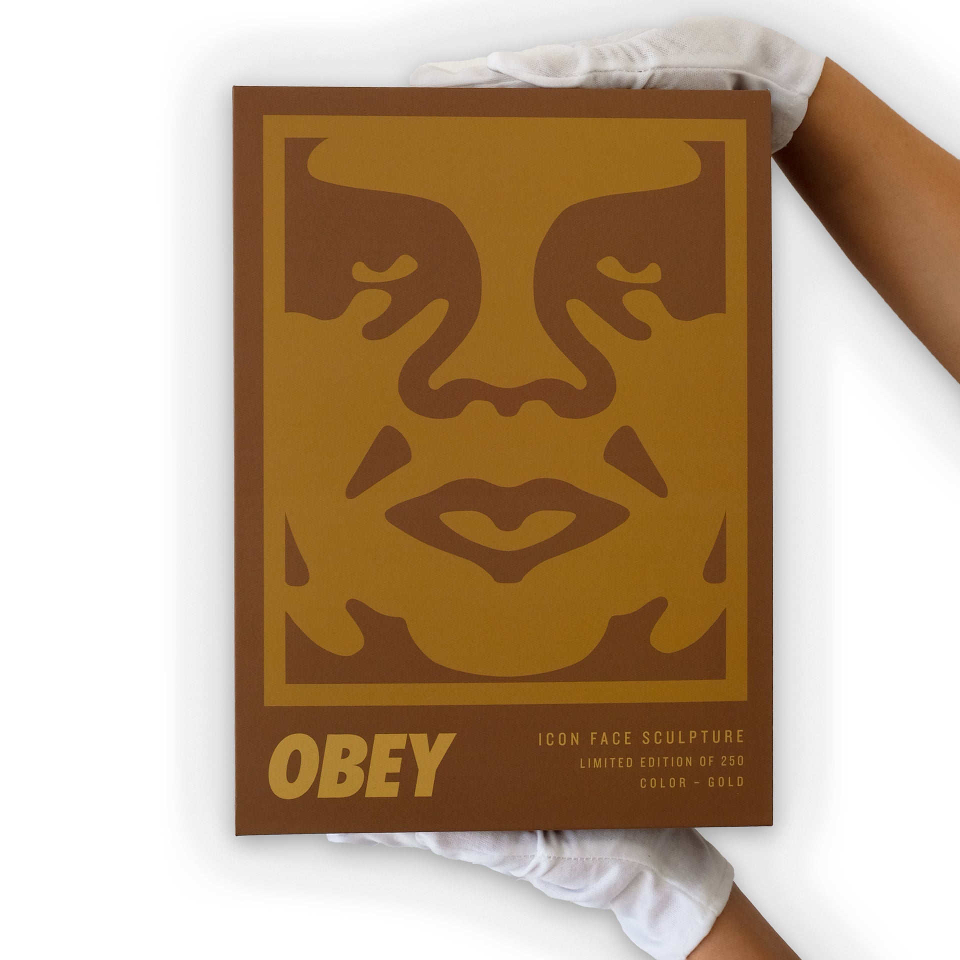 OBEY: Icon Face Sculpture (Gold)