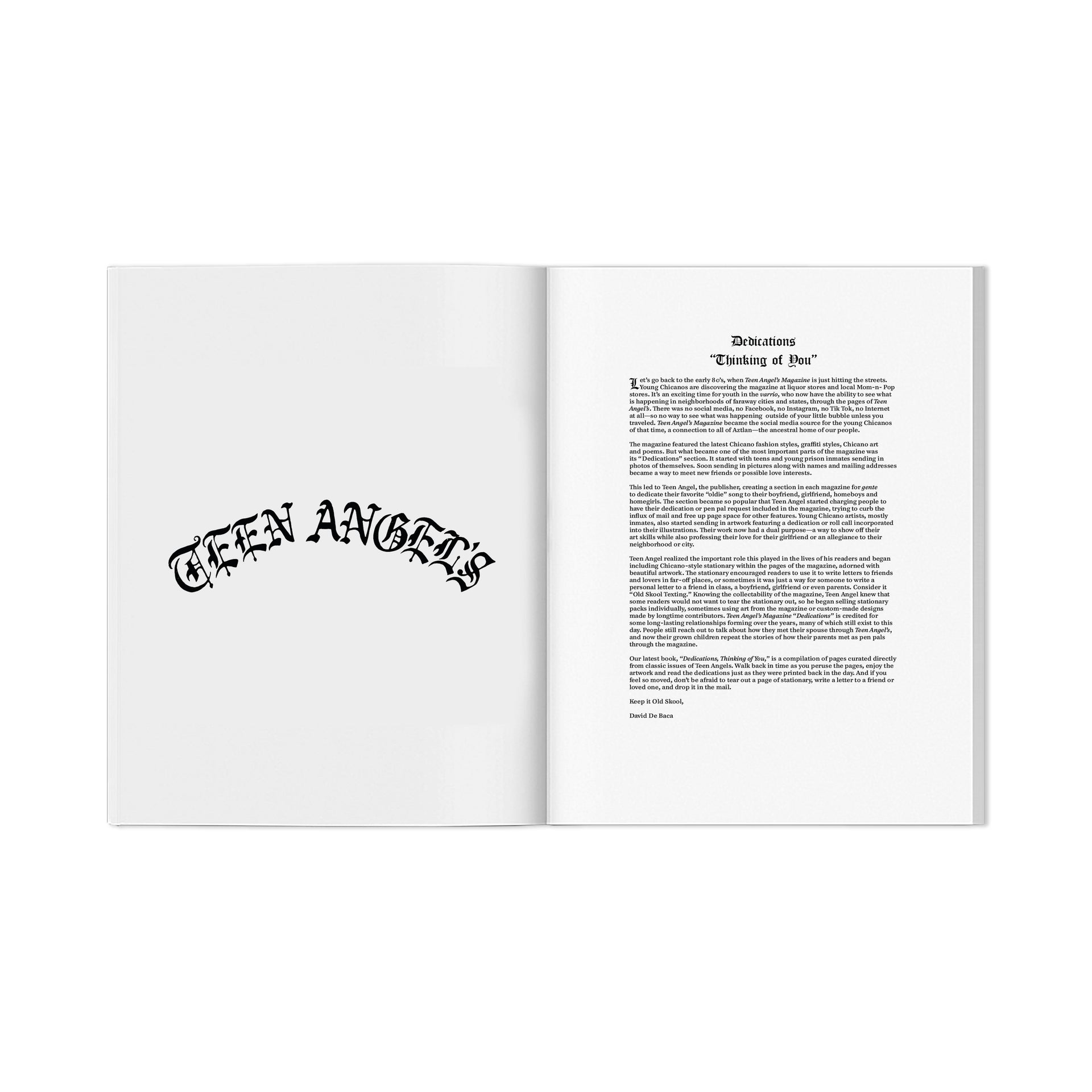Teen Angel's: Dedications Book