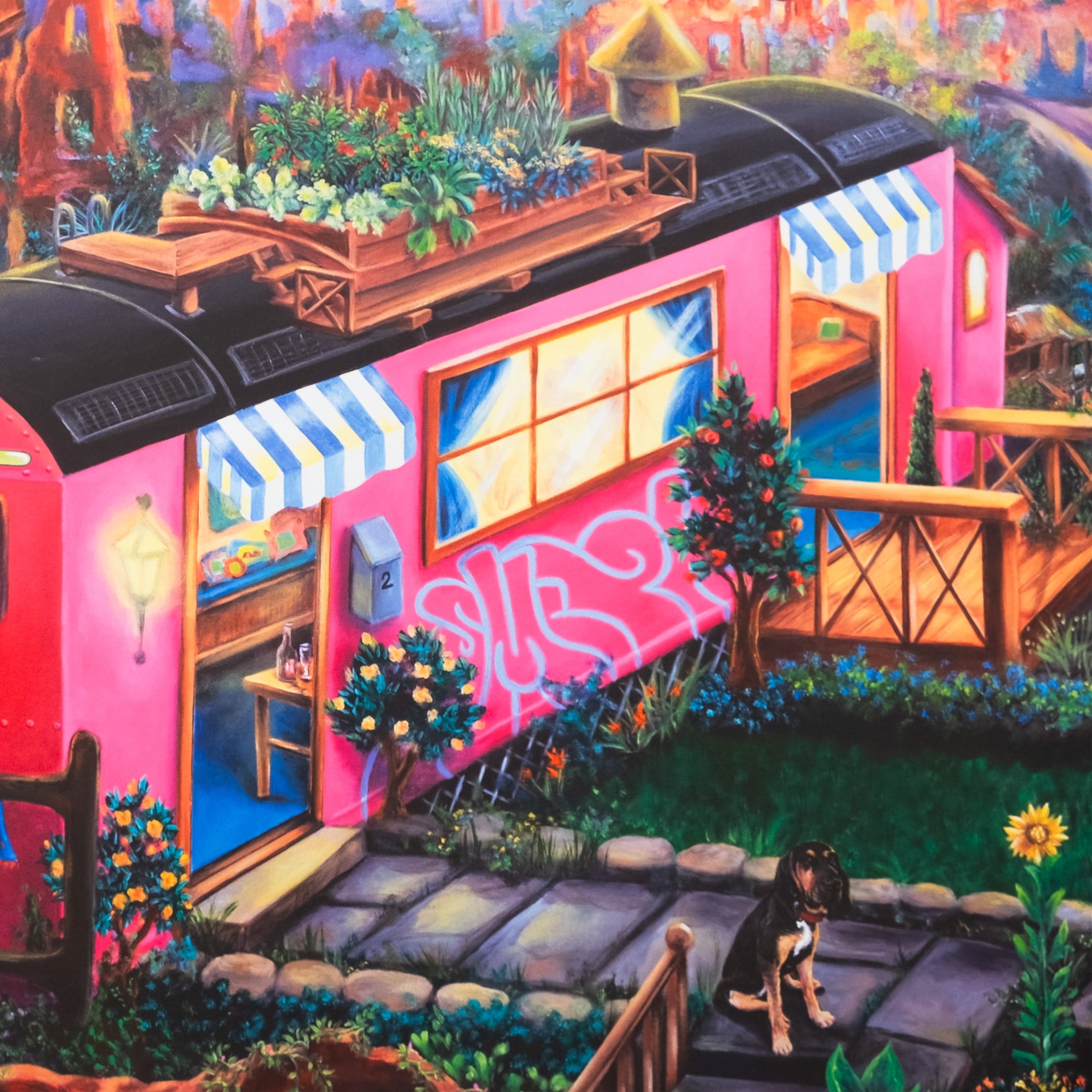 LADY PINK: Stampa Subway Village Diptych