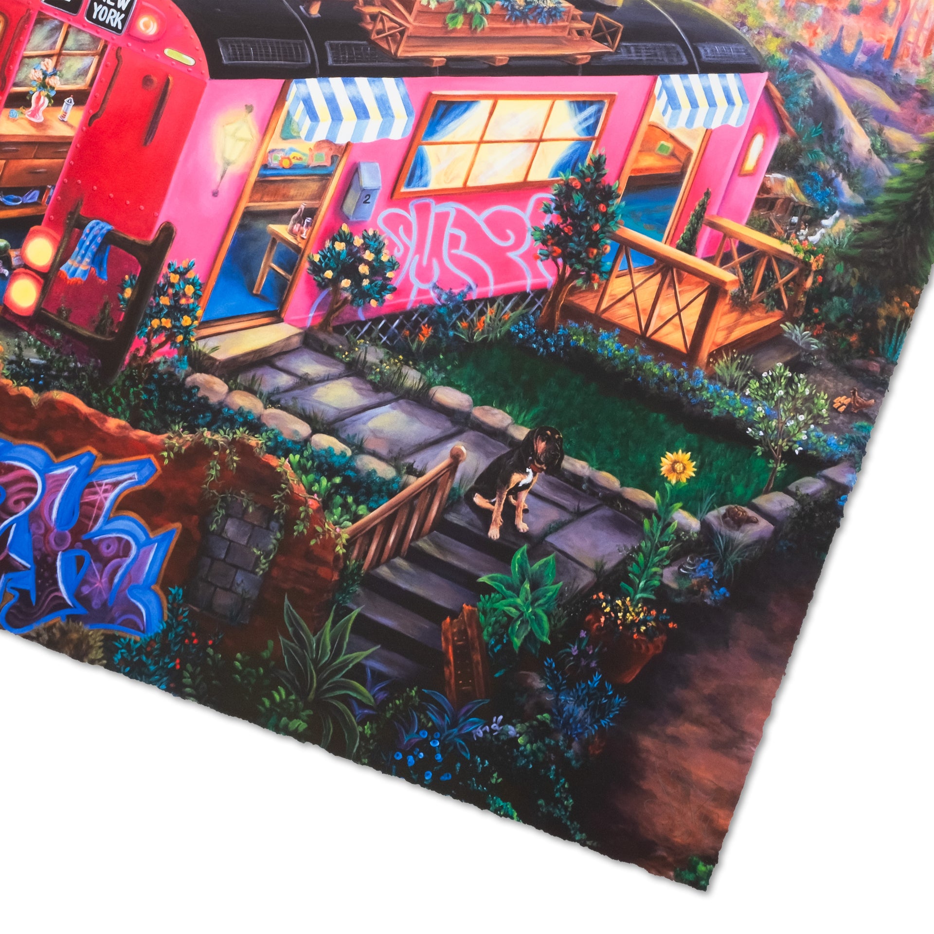 LADY PINK: Stampa Subway Village Diptych