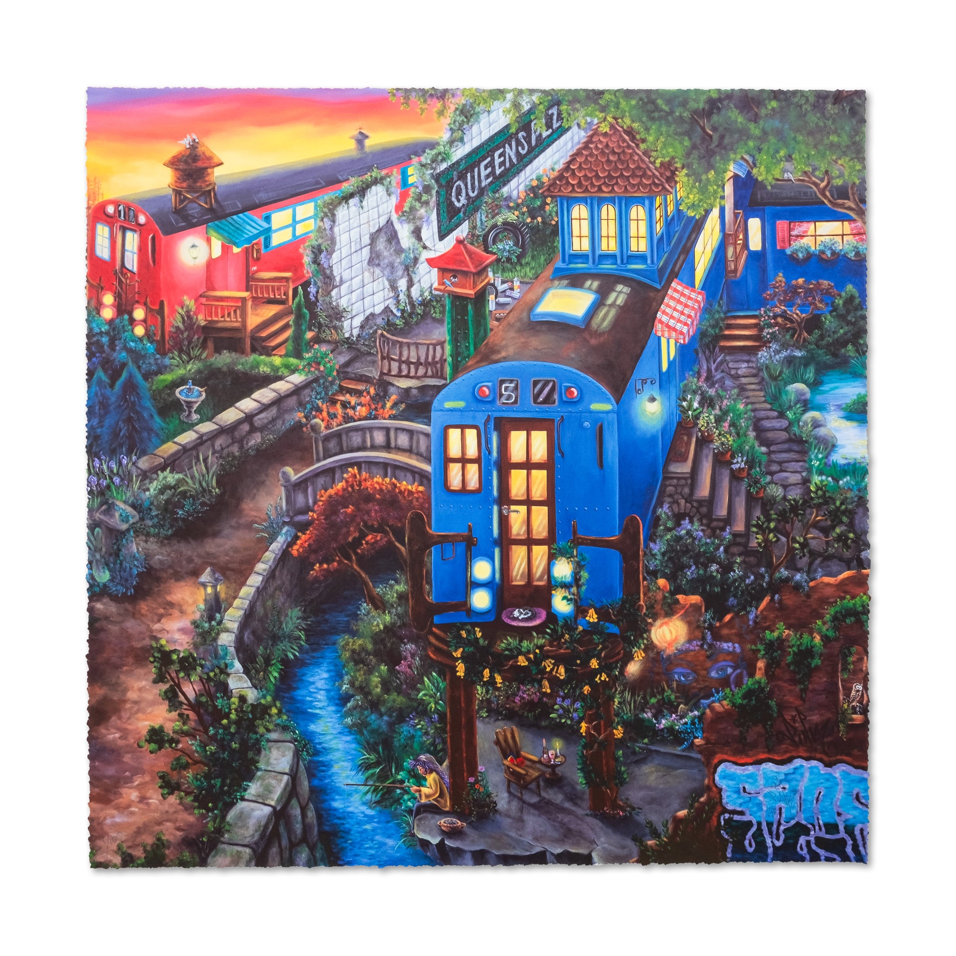 LADY PINK: Stampa Subway Village Diptych