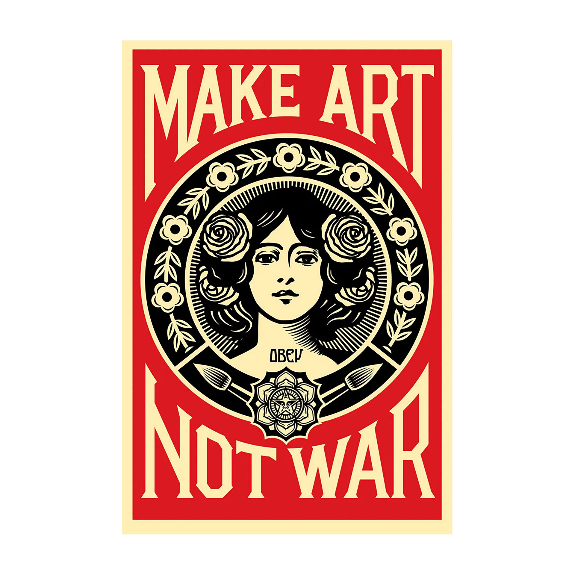 Shepard Fairey: MAKE ART NOT WAR Signed Offset Lithograph
