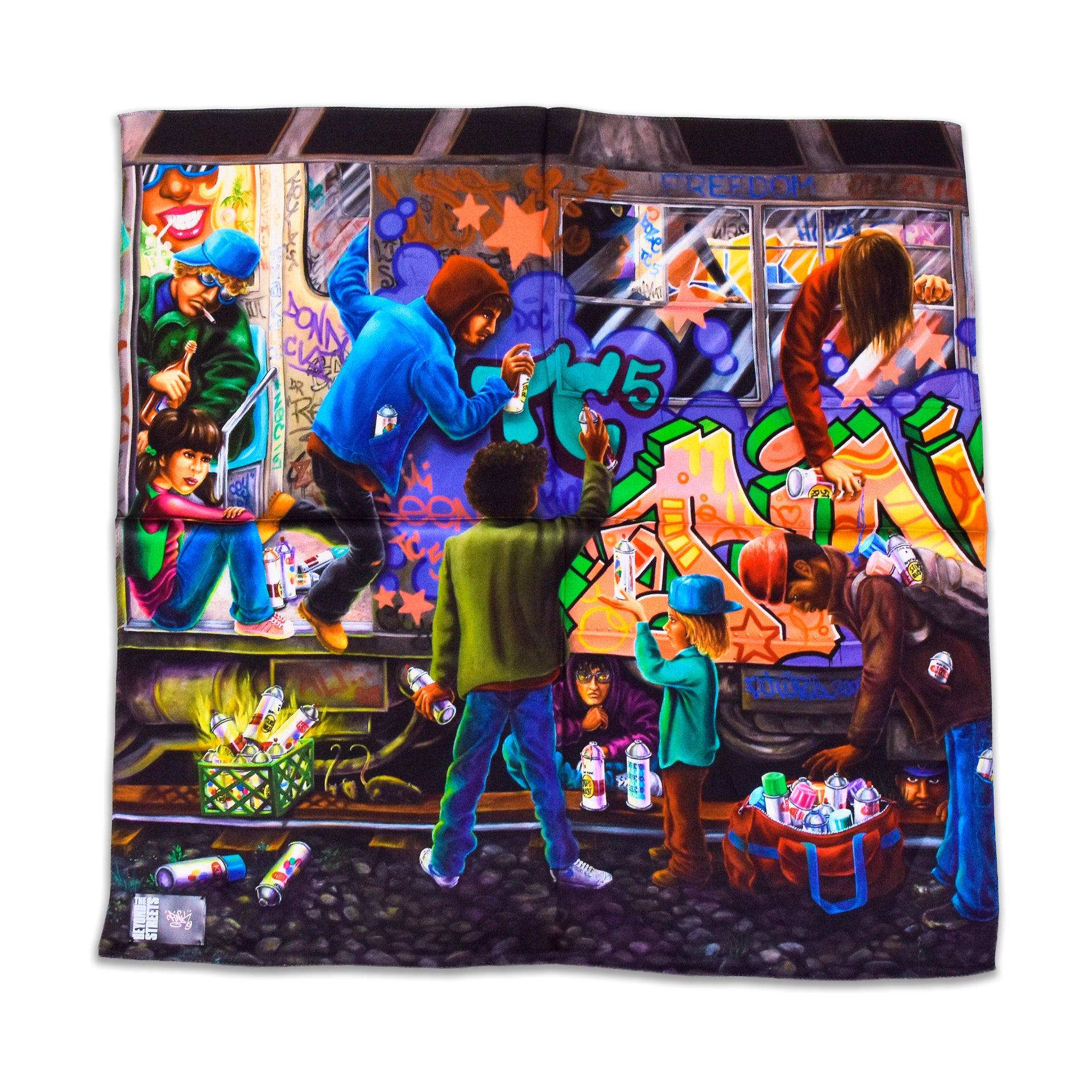 Lady Pink x BEYOND THE STREETS: Teamwork Silk Scarf