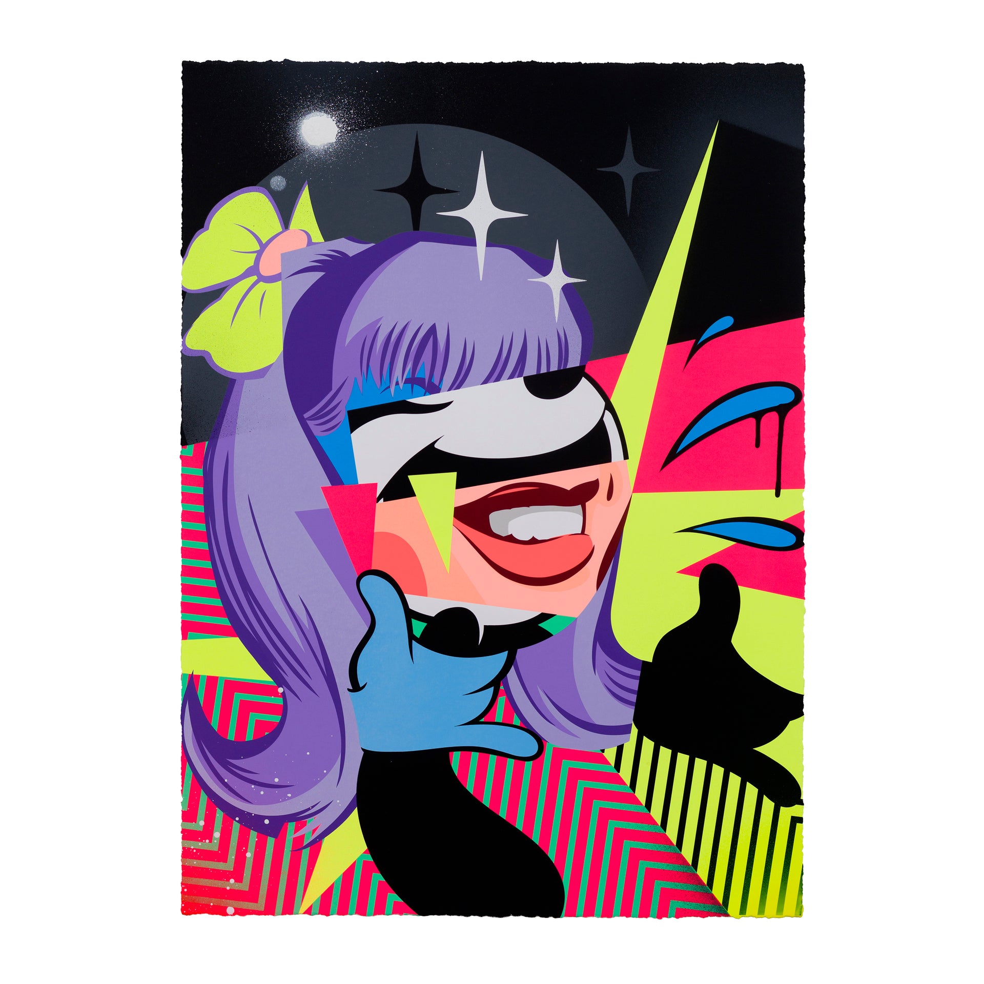 POSE: RELIEF 2 Hand-Embellished Print