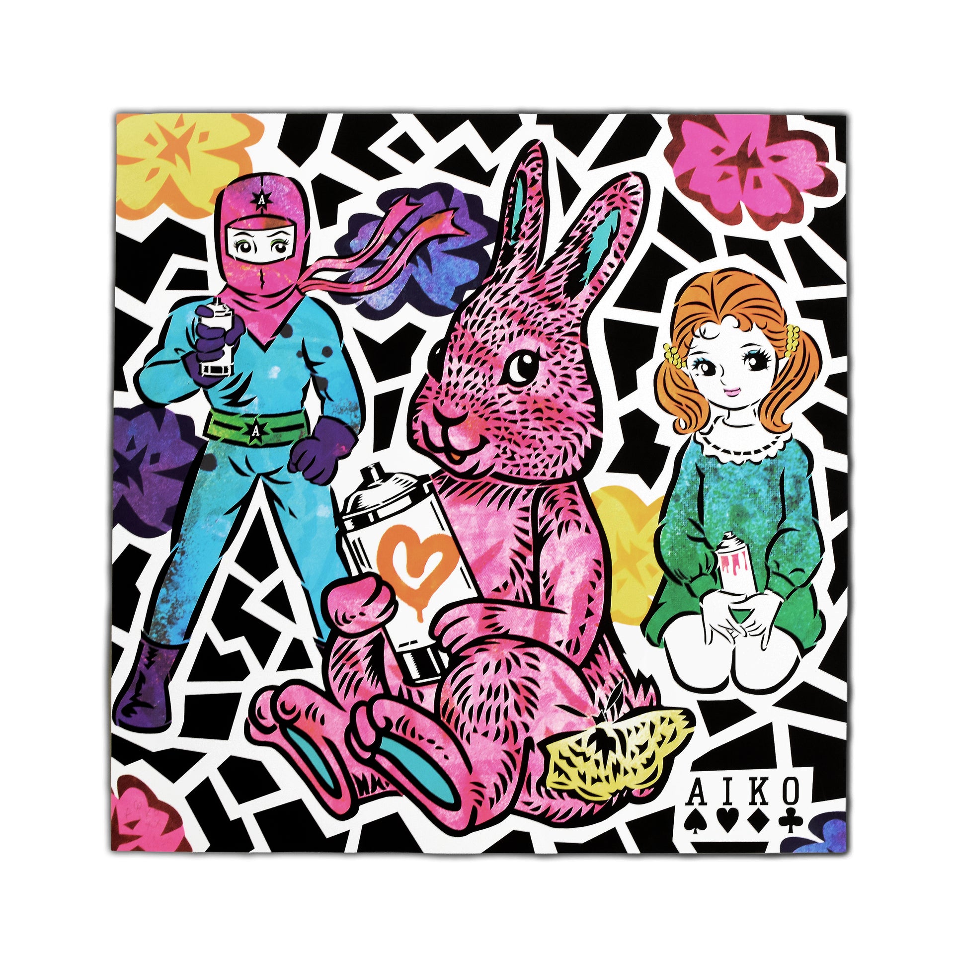 AIKO: Let's Go Bunny Print